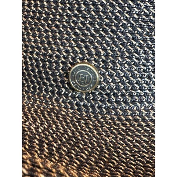 Vintage Eric Javits Squishee Dark Brown Woven Rolled Wide Brim Sun Hat Packable - Picture 2 of 8